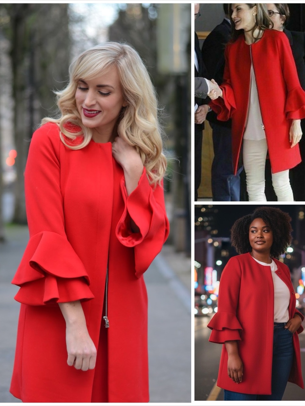ZARA ~ ⭐️ Blogger Favorite ⭐️ Frilled Sleeve Coat
